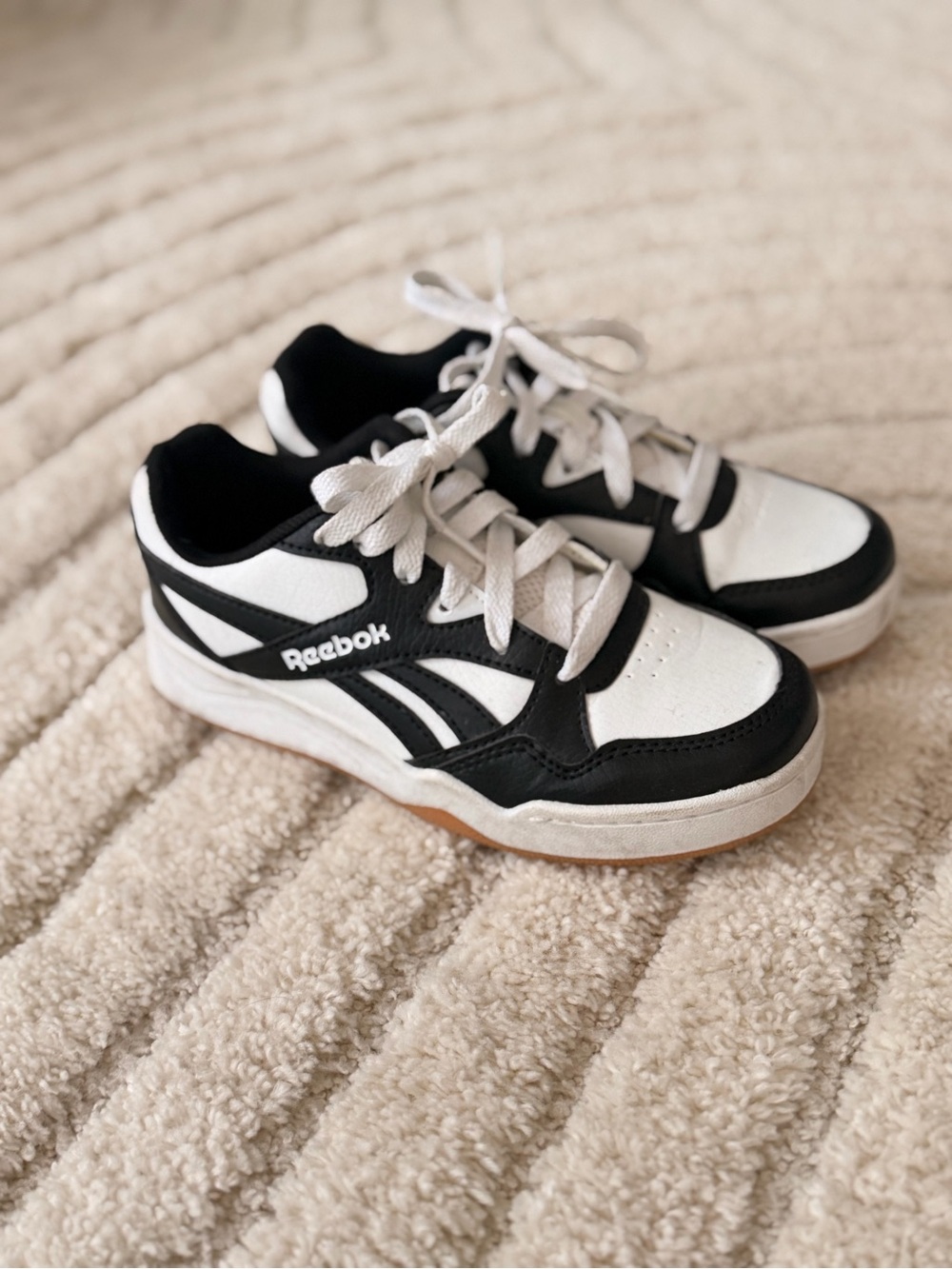 Reebok Kids Black and White Athletic Sneakers